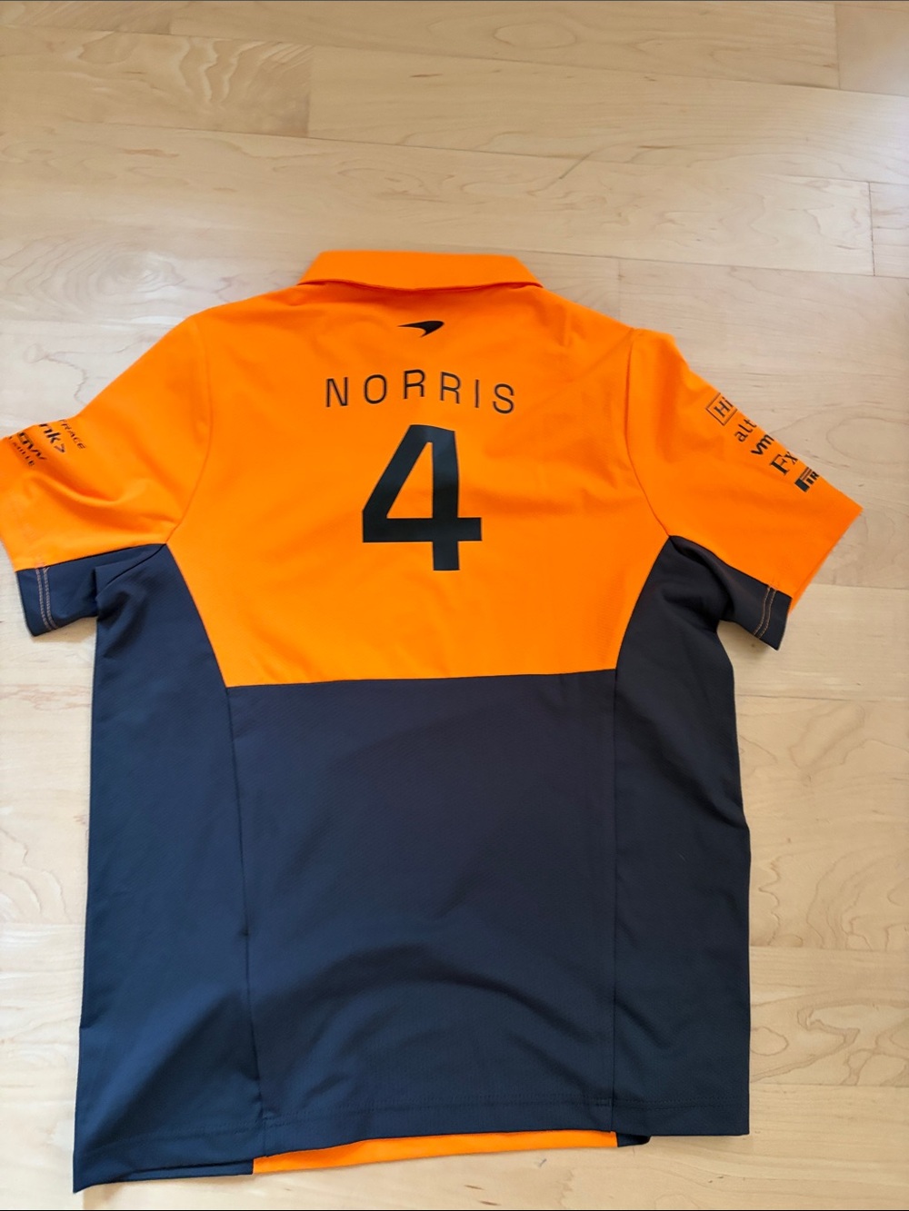 McLaren Youth Large Orange & Black Racing Polo Shirt - Picture 5 of 6